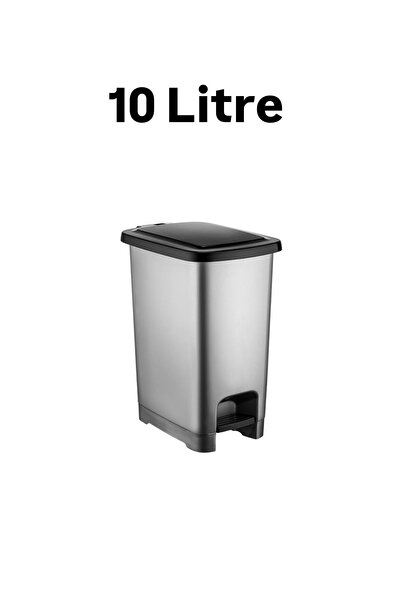 MCK Plus 4 Katlı Portatif Katlanabilir Dolap Depolama Dolabı Dolap 10 Litre Slim Pedallı Çöp Kovası Set