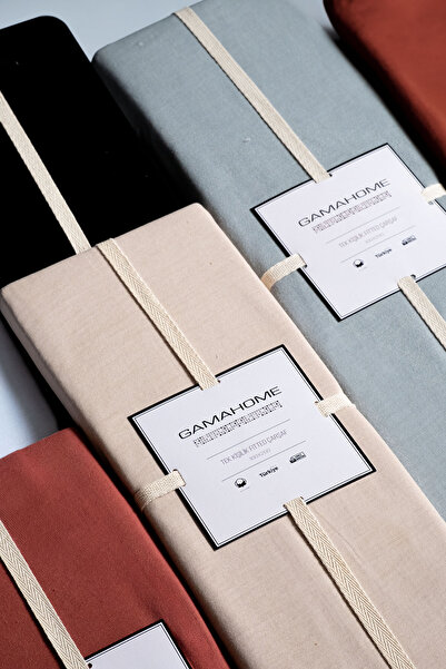 GAMA HOME 100% Cotton Fitted Sheet - 100X200 cm - 30 cm Edge Height - Organic and Comfortable