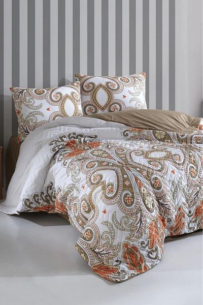 Kristal Hanedan Double Four Seasons Duvet Cover Set Salmon