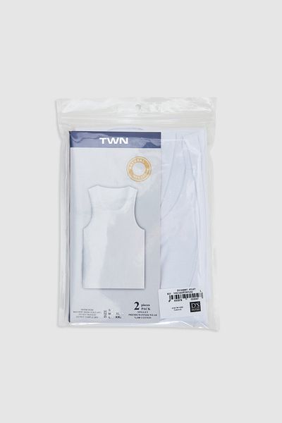 Twn Λευκό Standard Fit Αναπνεύσιμο που απομακρύνει τον ιδρώτα 100% βαμβακερό εσώρουχο 6 τεμαχίων