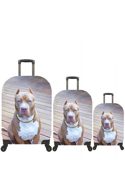 MY SARACİYE My Saddlery Suitcase Cover, Suitcase Cover Large, Medium, Cabin Size Case Set, My 87 Pitbull