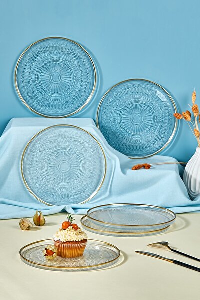Lora Bianca Serenity 6 Piece Cake/Cake/Dessert Plate Set
