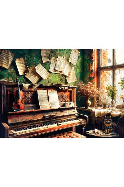 Anatolian Puzzle 700 Piece XL Jigsaw Puzzle - Antique Piano 2704