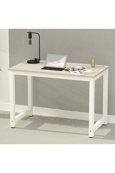 Mahmayi ZCD-24W Modern Study Desk, Modern Executive Desks for Home, Office - Light Grey