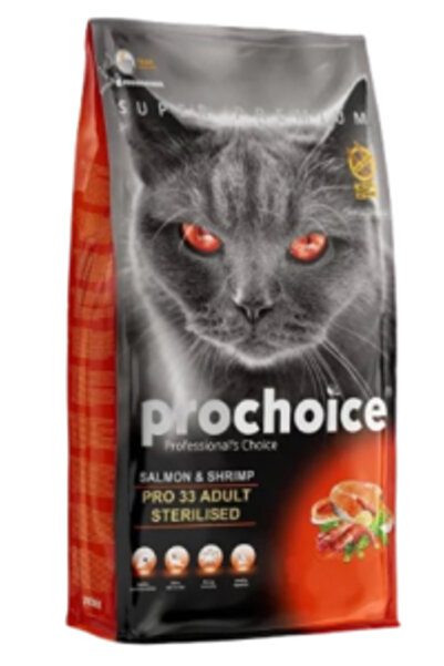 ProChoice 33 Somonlu Ve Karidesli Düşük Tahıllı Kısırlaştırılmış Kedi Maması ...