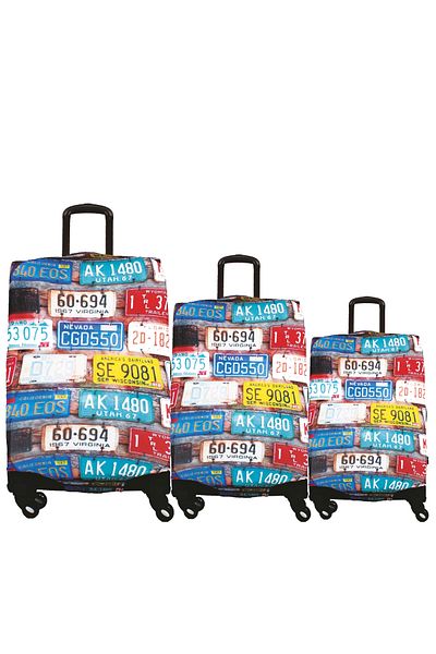 MY SARACİYE My 15 Plate - Large, Medium and Cabin Size Luggage/Suitcase Cover Set