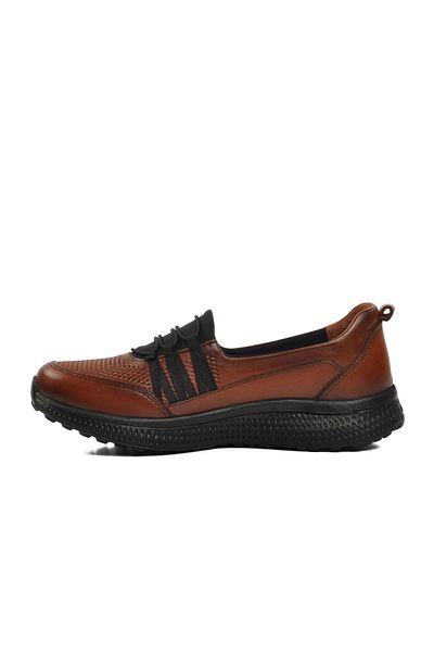 AYAKMOD 017-D Tan Genuine Leather Women's Casual Shoes