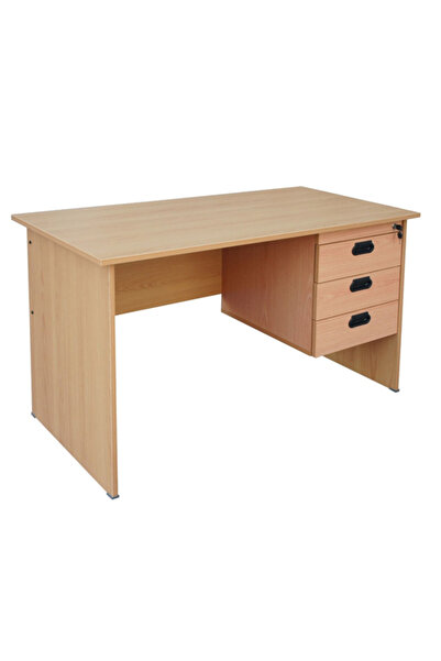 Mahmayi طاولة كتابة MP1 مقاس 120×60 مع أدراج معلقة، مجددة - بيج