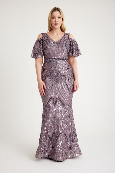 MAXXE 5645PAY PAYETLİ ABİYE ELBİSE