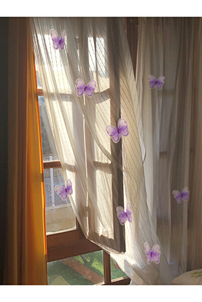 Artikel Kelebek 6 Adet Perde Süsü, Broş Aksesuar, Hediye Paketi Süsleme Akses...