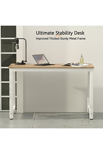 Mahmayi ZCD-25W Modern Study Desk, Modern Executive Desks for Home, Office - Light Imperia