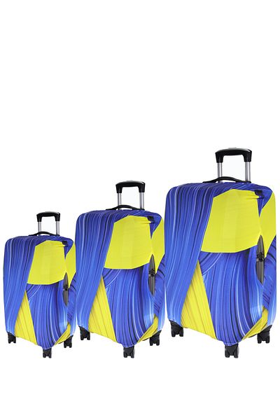 MY SARACİYE My 91 Blue Rainbow - Set de huse pentru valiză/valiză mare, medie și de cabină