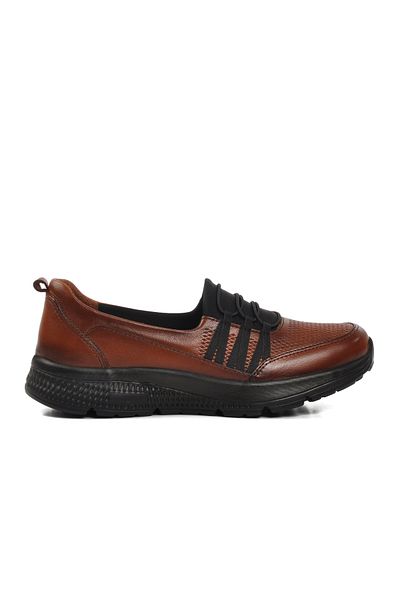 AYAKMOD 017-D Tan Genuine Leather Women's Casual Shoes