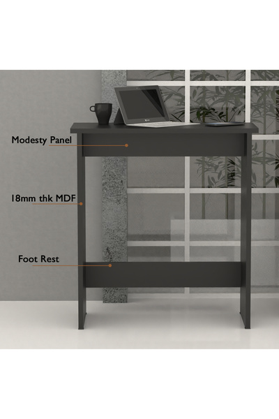 Mahmayi Study Desk with Foot Rest Support, Executive Desks Ideal for Home and Office - Black