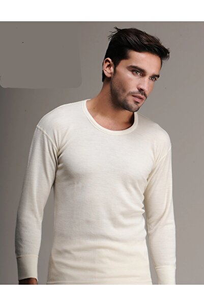 tubgen Tricou de corp din lână HasYün cu mânecă lungă pentru bărbați, pentru ...