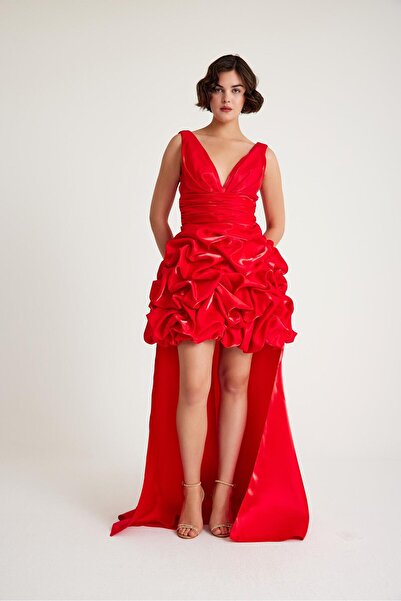 MAXXE 5825SOR SATEN ORGANZE ABİYE ELBİSE