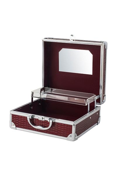 Bianca Bella Metal Accessories and Makeup Bag Claret Red Br-82749