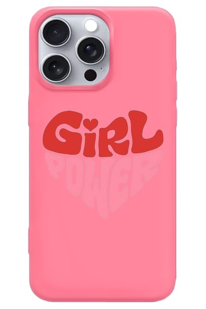 WANNA PROTECT iPhone 15 Pro Pink Inside Velvet Heart Girl Power Patterned Sil...