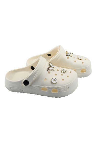 Sia Çanta Light and Comfortable Stoned Fancy Butterfly Patterned Children's Sandals