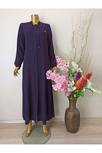 sarmoda 4045 طوق القاضي بسحاب مخفي مع تفاصيل حبل وتفاصيل تزوير الصدر Ferace Q...