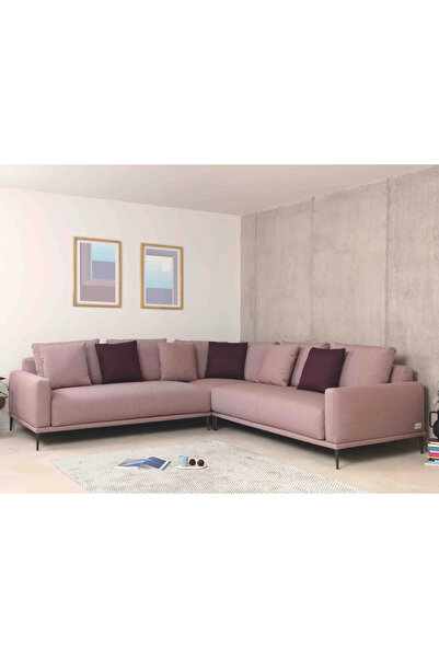 SCY Hydrous Açık Pembe Silinebilir Kumaş 3 Parça Oturma Oda Koltuk Takımı Otu...