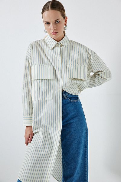 Touché Privé STRIPED LONG SHIRT