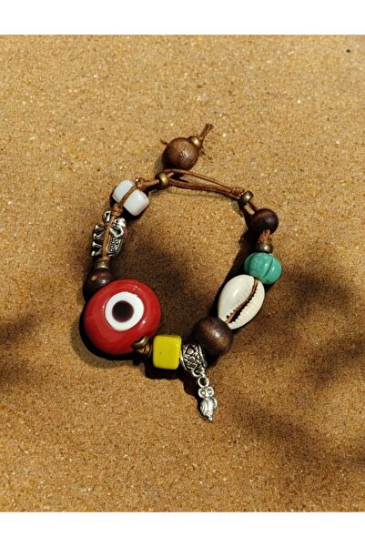 Porsuk Alternatif Handmade Ceramic Evil Eye Beaded Women's Bracelet