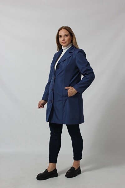 Moda Berray 1670 Düğmeli Cep Detaylı Bondit Ceket