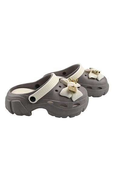 Sia Çanta SIA High Quality Stone Detailed Decorated Butterfly Bow Crocs Slippers - Light and Comfortable