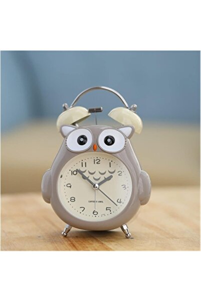 HEPBİMODA Dekoratif Baykuş Tasarımlı Masa Üstü Alarmlı Çalar Saat Işıklı Masa...