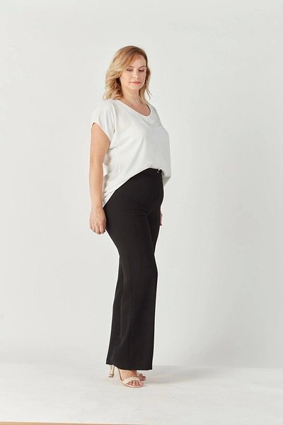 Moda Berray 316 Black Crepe Large Size Full Fit Style Trousers