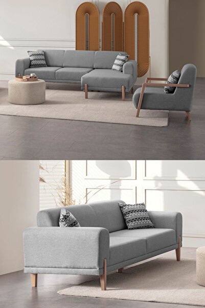 Eymense Mocha Berjerli Köşe Takımı + Kanepe