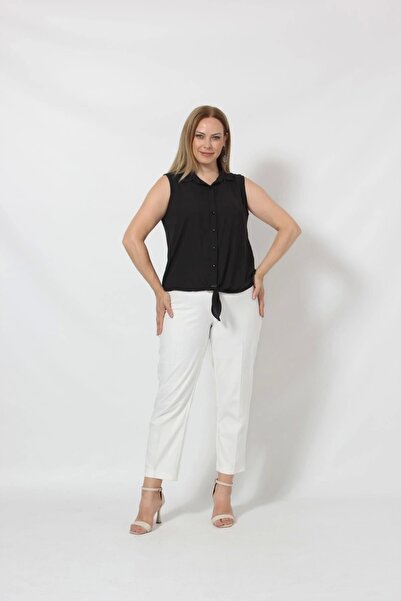 Moda Berray 3253 Kolsuz Bağlamalı Gömlek Siyah