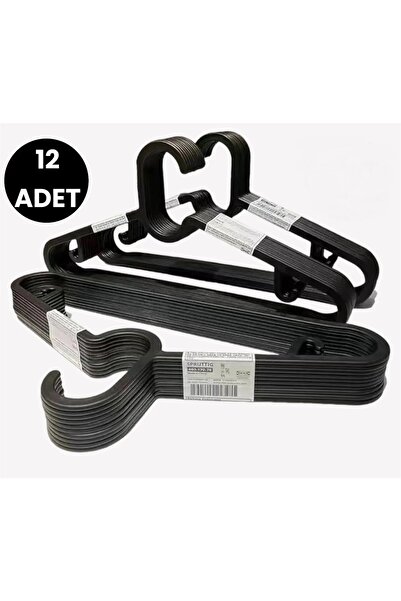 ataşbey 12 Adet A kalite Plastik Pantolon Etek Gömlek Elbise Askısı Askılık