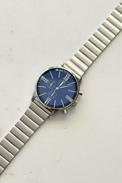 OQQO Savona Navy Blue Dial Silver Cord Men's Wristwatch