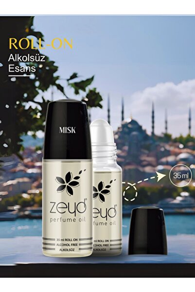 zeyd Misk Kokusu Alkolsüz Esans 35 ml Parfüm Esansı Roll-on EDP Esansiyel Yağ...