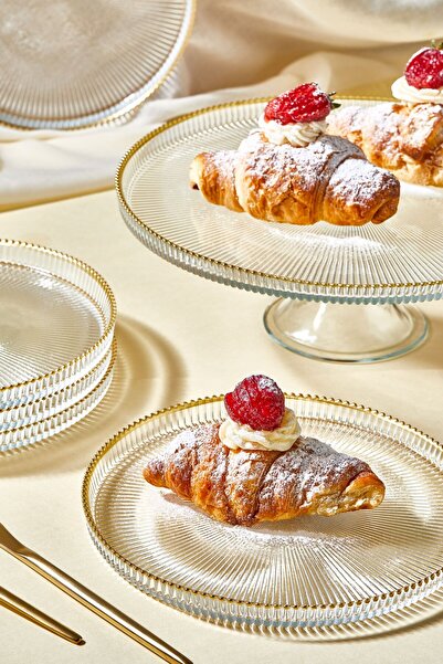 Lora Bianca Paris 7 Piece Cake/Cake/Dessert Presentation Plate Set