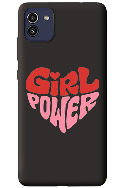 WANNA PROTECT Silicone Phone Case for Samsung A03 Black Inner Velvet Heart Gi...
