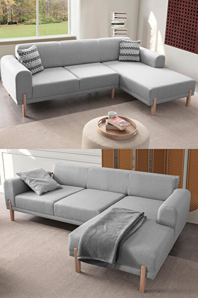 Eymense Mocha Sırt Mekanizmalı Köşe Koltuk Takımı + Berjer