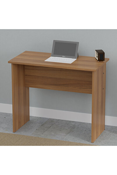 Mahmayi Modern MP1 Study Table 90x45 Plain Desk,Natural Dijon Walnut