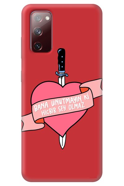 WANNA PROTECT Silicone Phone Case for Samsung S20 Fe Red with Velvet Inside D...