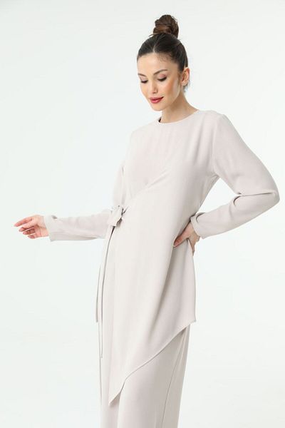Puane Cyln12444 Point Crepe Fabric Covered Tesetury Jumpsuit