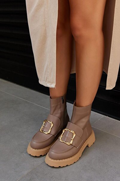 NILUFARR Наполі Візон Справжня шкіра Золота пряжка Жіночі черевики