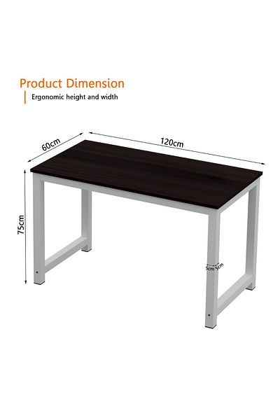 Mahmayi ZCD-25W Modern Study Desk, Modern Executive Desks for Home, Office - Dark Walnut