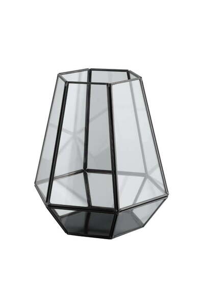 Eglo 422119 "AMBATOBE" 19 Cm Yüksekliğinde Siyah Şeffaf Cam Dekoratif Mumluk