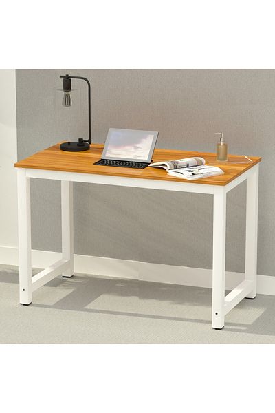 Mahmayi ZCD-24W Modern Study Desk, Modern Executive Desks for Home, Office - Light Walnut