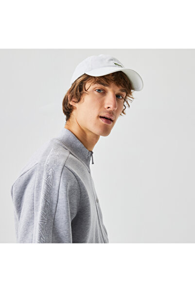 Lacoste Erkek Slim Fit Dik Yaka Fermuarlı Gri Sweatshirt
