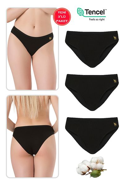 ÖZKAN underwear Özkan 23924 Pachet de 3 chiloți flexibili, moale, din bumbac, pentru femei