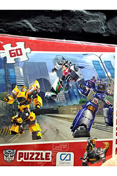 srt toys OYUNCAK PUZZLE 60 PARÇA TRANSFOR resimli 21X19cm  Karakter Puzzle