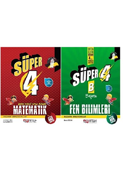 Nitelik Yayınları 4.SINIF SÜPER YENİ NESİL MATEMATİK (B) VE FEN BİLİMLERİ (B)  SORU KİTABI (BAŞARI SERİSİ)